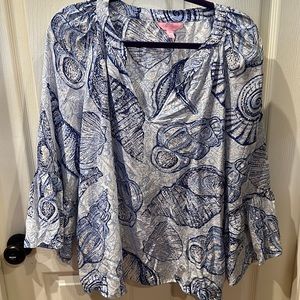 Lily Pulitzer xl silk top